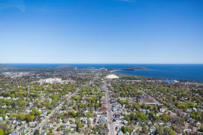 Aerial View of Marquette, Michigan