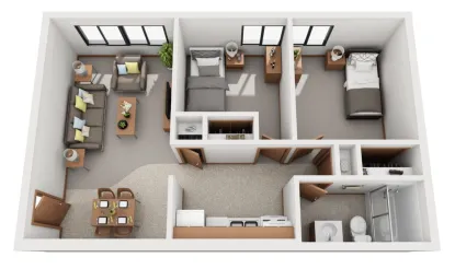 Center & Norwood Apartment Floorplan