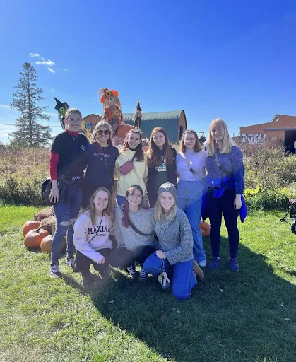 Fall Team Picture at Corn Maze